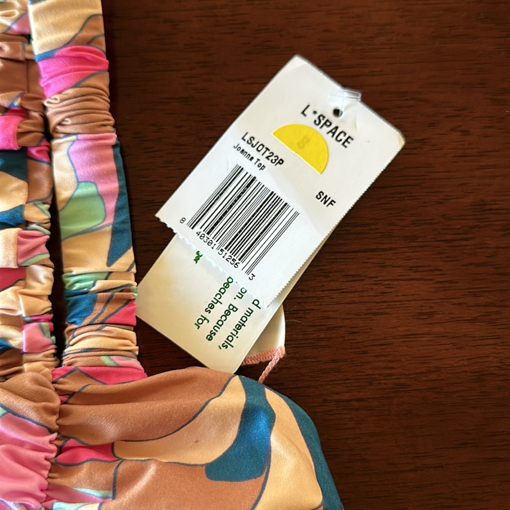 L Space Joanna Bikini Top Sundazed‎ Floral S NWT - Picture 5 of 6